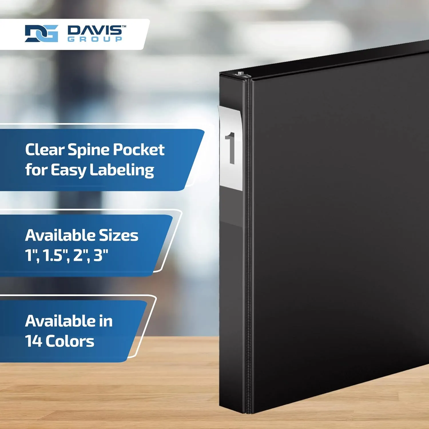 Premium Economy 6-Pack 3-Ring Binders for School or Office, D-Ring Binders, 1 Inch, Black