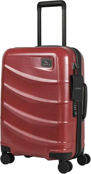 Premium Expandable Hardshell Carry on Luggage - 22x14x9 airline approved - International Travel Suitcase - Airtag Compatible - TSA Approved lock with USB Port (Red)