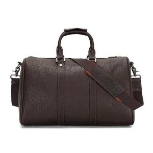 Premium Vintage Zipper Waterproof Genuine Leather Men’s Travel Duffel Bag
