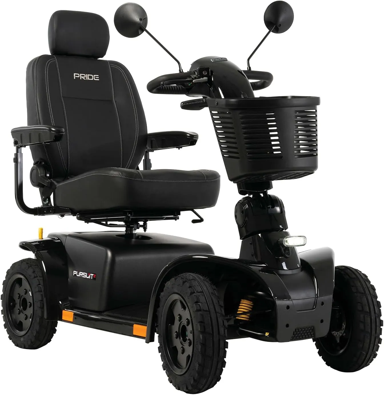 Pride Mobility Pursuit 2.0 SC7132 Mobility Scooter, Outdoor 4-Wheel Travel Electric Scooter for Adults, 400 lbs. WC, Up to 9.3 MPH, 40 Miles Range Per Charge w/Lithium Battery Configuration Upgrade