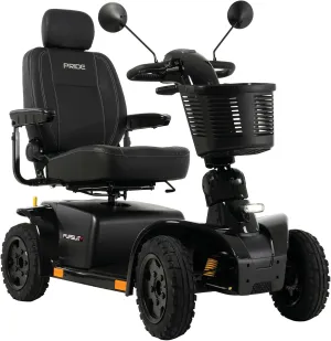 Pride Mobility Pursuit 2.0 SC7132 Mobility Scooter, Outdoor 4-Wheel Travel Electric Scooter for Adults, 400 lbs. WC, Up to 9.3 MPH, 40 Miles Range Per Charge w/Lithium Battery Configuration Upgrade
