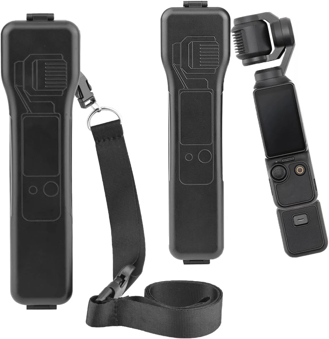 Protective Case Cover for DJI OSMO Pocket 3 Creator Combo Storage Handheld Camera Carrying Case Storage Box with Lanyard for DJI Pocket 3 Accessories
