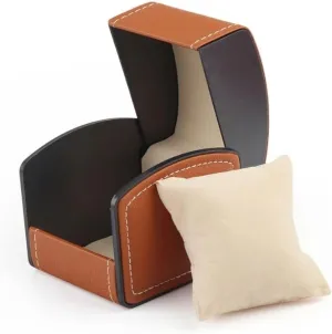 PU Leather Watch Box for Men, Mechanical Watch Storage Display Case, Luxury Watch Gift Packaging with Flannel Interior, Precise Stitching, Elegant Design
