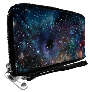 PU Zip Around Wallet Rectangle - Galaxy Collage