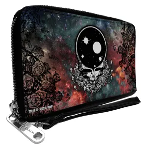PU Zip Around Wallet Rectangle - Grateful Dead Space Your Face/Galaxy