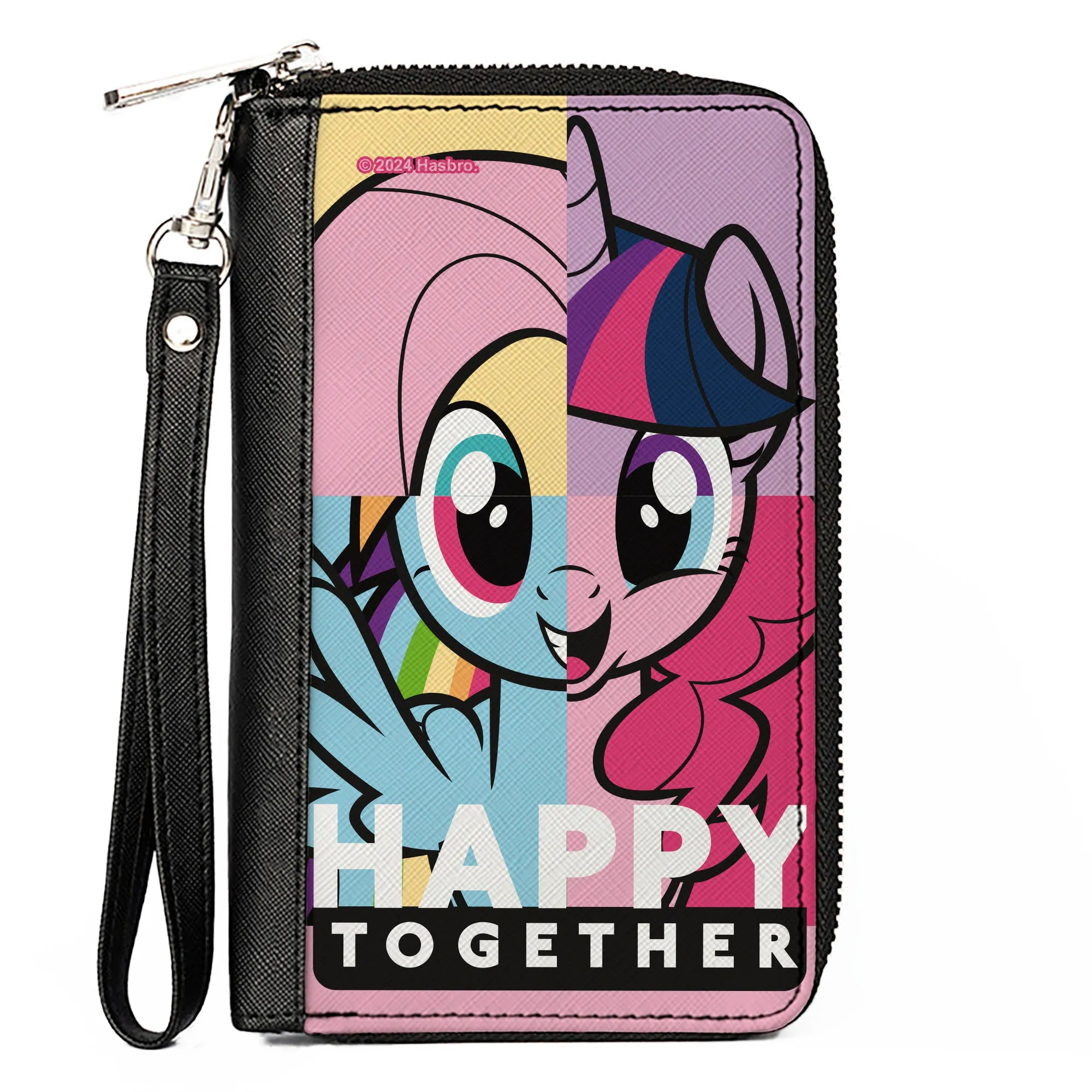 PU Zip Around Wallet Rectangle - My Little Pony HAPPY TOGETHER Face Mix Up Blocks