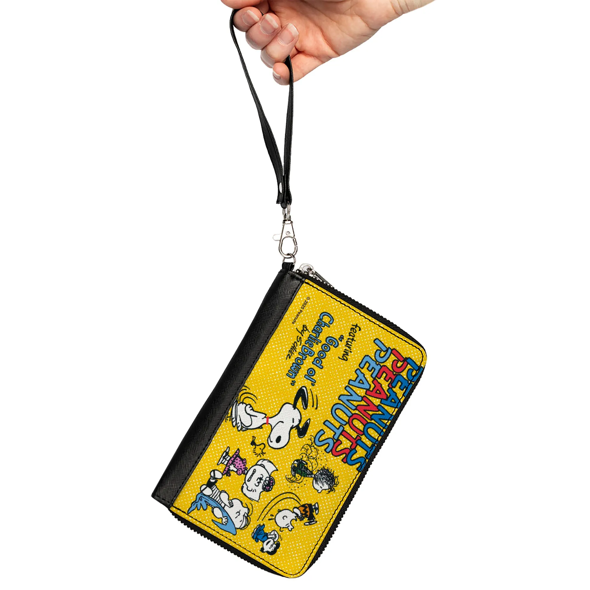 PU Zip Around Wallet Rectangle - PEANUTS Gang FEATURING GOOD OL CHARLIE BROWN Character Poses Yellow/Multi Color