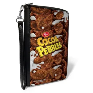 PU Zip Around Wallet Rectangle - POST COCOA PEBBLES Logo and Vivid Cereal Browns
