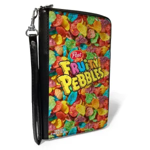 PU Zip Around Wallet Rectangle - POST FRUITY PEBBLES Logo and Vivid Cereal Multi Color