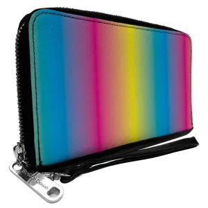 PU Zip Around Wallet Rectangle - Rainbow Ombre