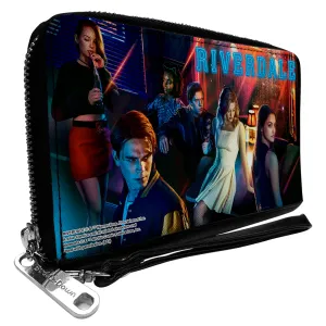 PU Zip Around Wallet Rectangle - RIVERDALE 6-Character Diner Group Pose