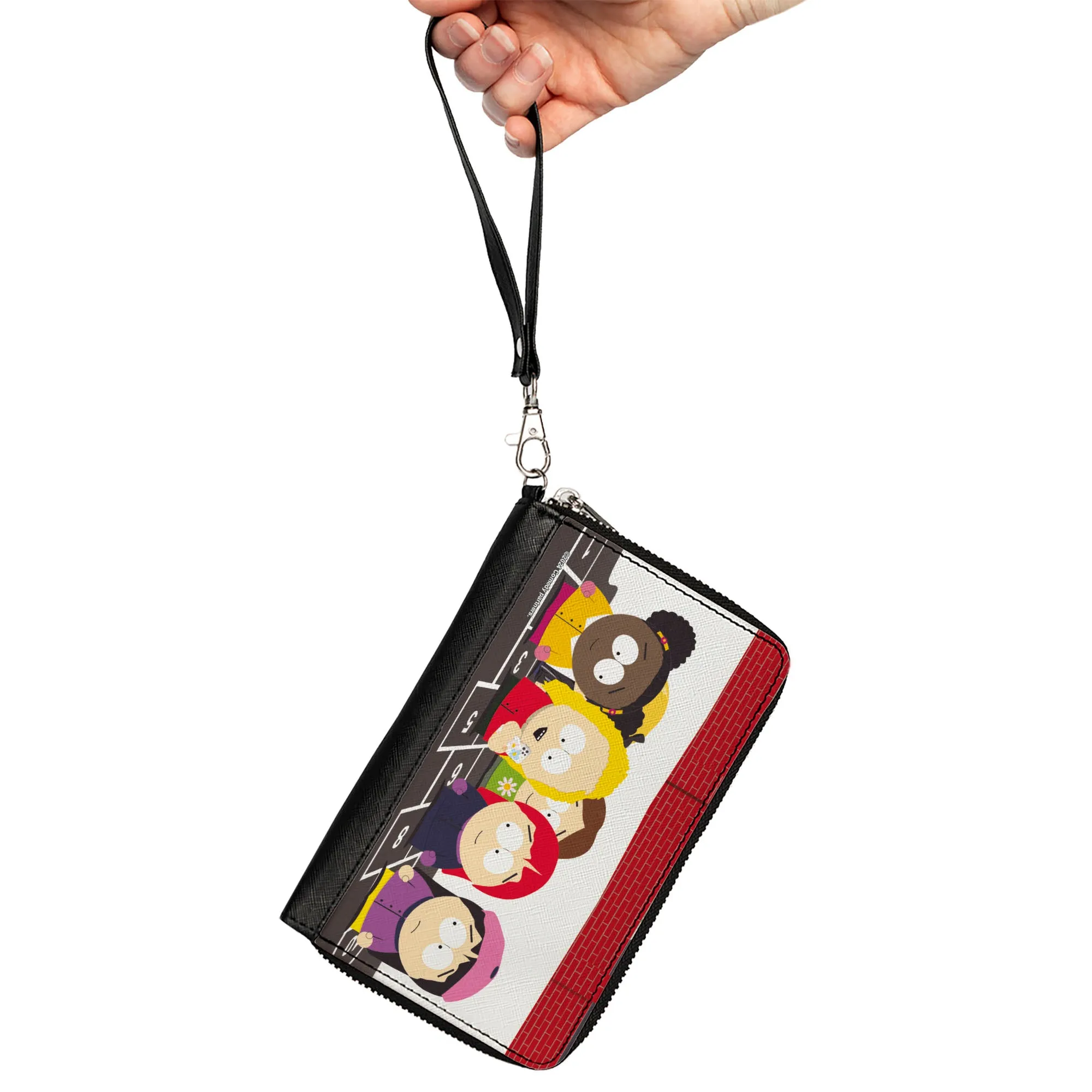 PU Zip Around Wallet Rectangle - South Park Girls Deep Learning Hopscotch Group Scene