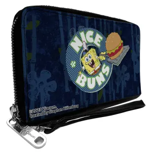 PU Zip Around Wallet Rectangle - SpongeBob SquarePants NICE BUNS Pose Blues