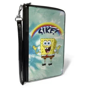 PU Zip Around Wallet Rectangle - SpongeBob SquarePants Rainbow SIKE! Pose Blues