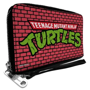 PU Zip Around Wallet Rectangle - TEENAGE MUTANT NINJA TURTLES Brick Title Logo