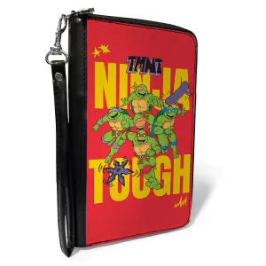 PU Zip Around Wallet Rectangle - Teenage Mutant Ninja Turtles NINJA TOUGH Group Pose Red/Yellow