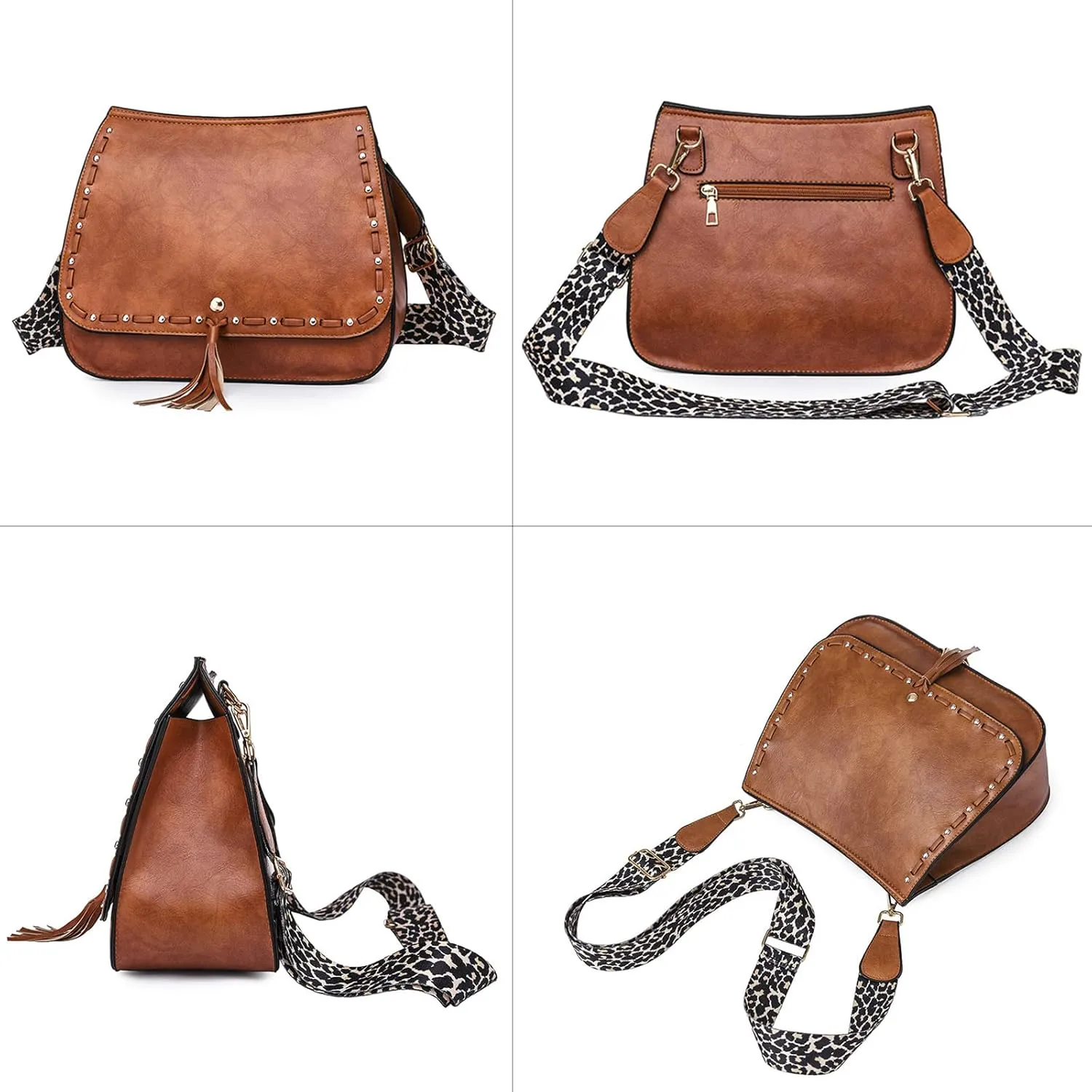 Purses and Handbags for Women Retro bags PU Leather Satchel Shoulder Bags for Ladies