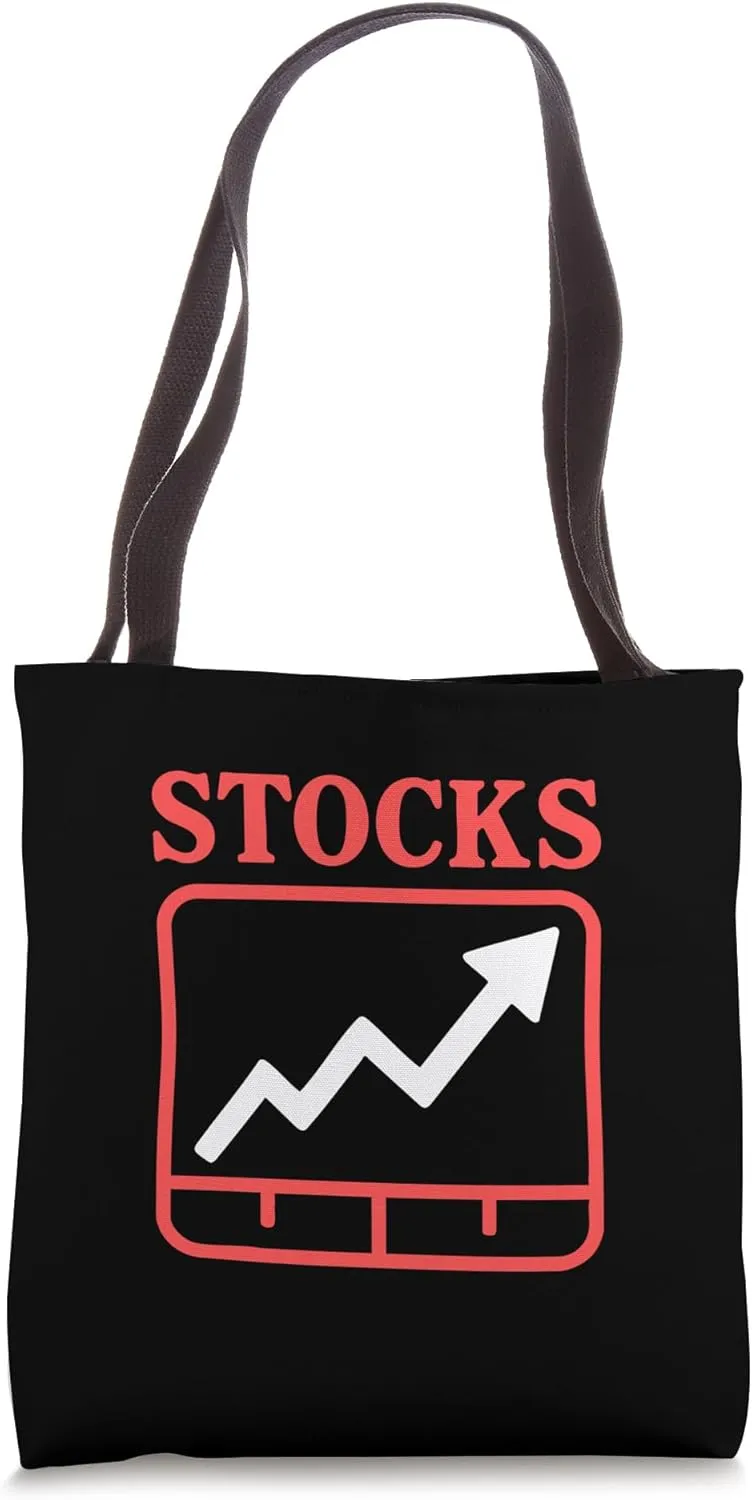 "Stocks" Funny Stock Chart Graphic Humor Tote Bag