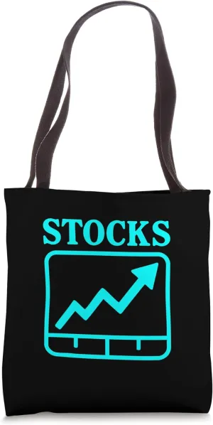 "Stocks" Funny Stock Going Up Chart Art Graphic Tote Bag