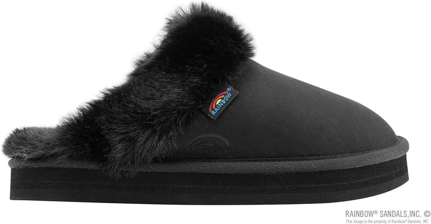Rainbow Sandals Ladies Sunset Snugs - Premier Leather, Fleece Lined Slipper
