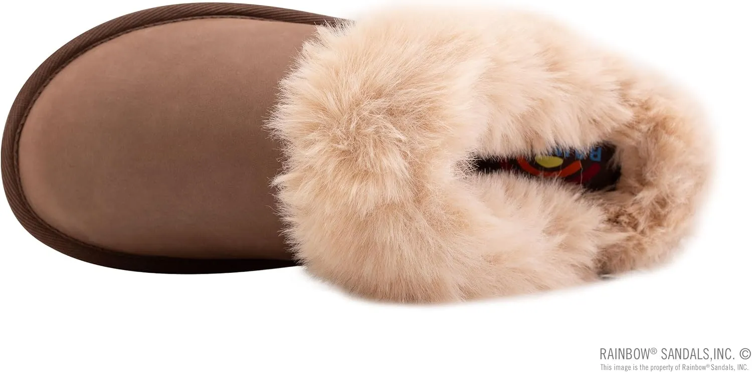 Rainbow Sandals Ladies Sunset Snugs - Premier Leather, Fleece Lined Slipper