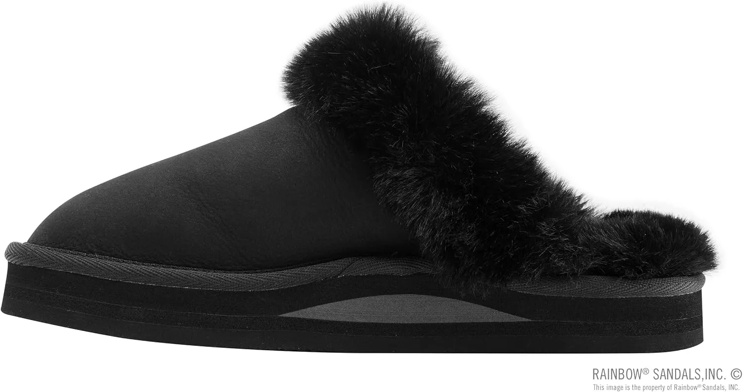 Rainbow Sandals Ladies Sunset Snugs - Premier Leather, Fleece Lined Slipper