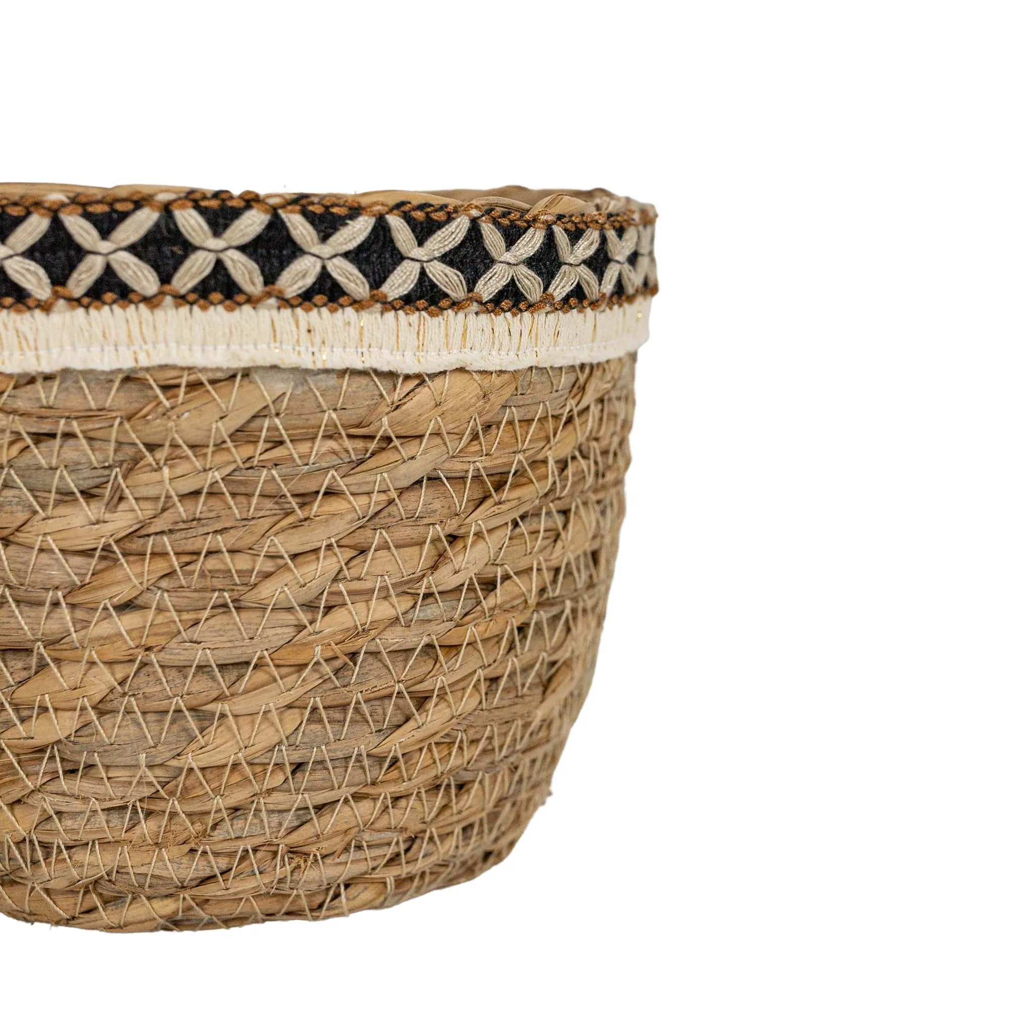RALEIGH SET OF 2 EMBROIDERED RIM GIFT BASKETS SEAGRASS (MIN 2)