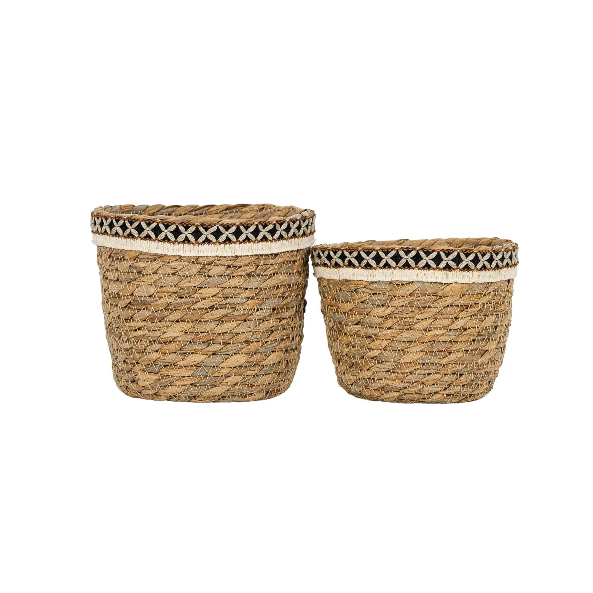 RALEIGH SET OF 2 EMBROIDERED RIM GIFT BASKETS SEAGRASS (MIN 2)