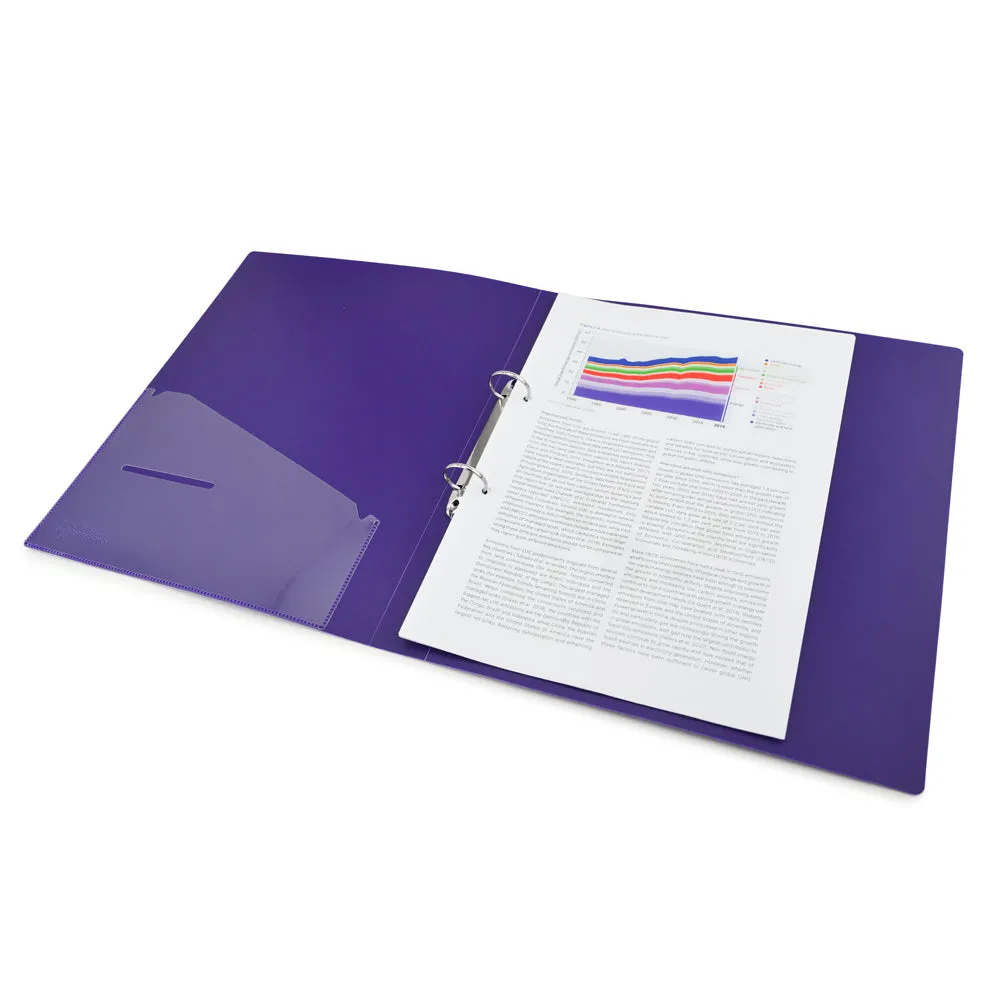 Rapesco Germ-Savvy Antibacterial A4 PP Ring Binder 225 Purple