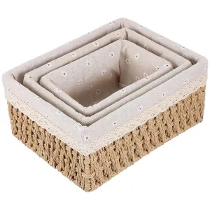 Rattan Storage Basket Woven 3PCS