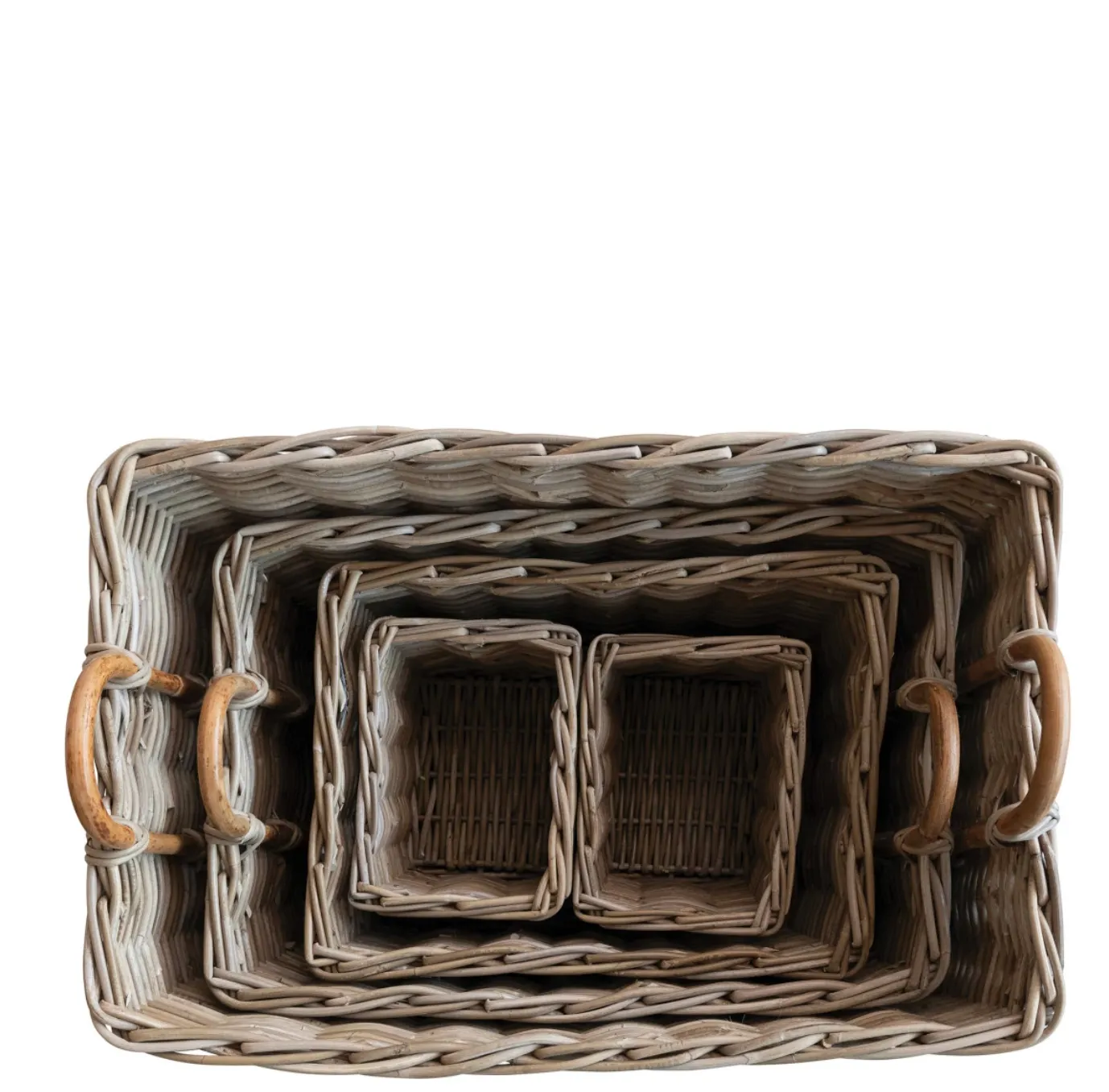 Rattan Trunk w/Handle Basket