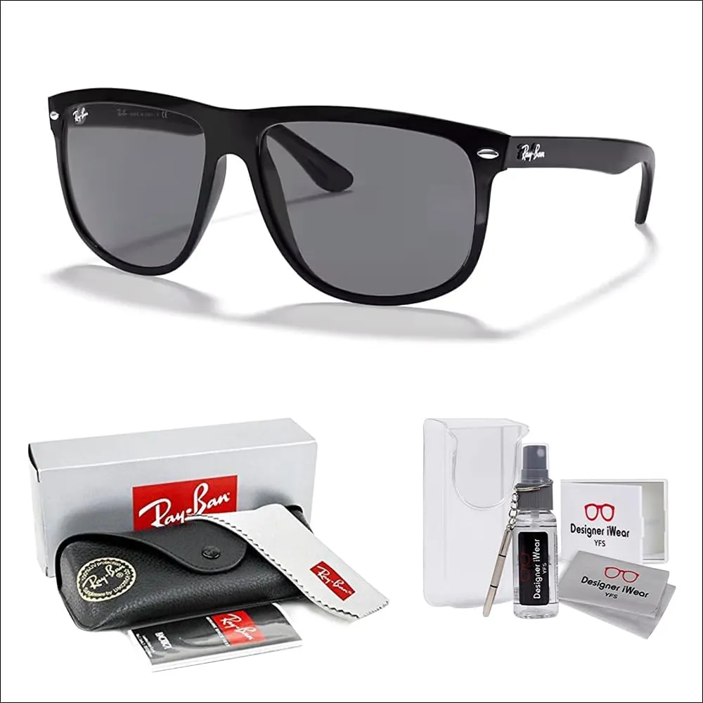 Ray-Ban RB4147 Boyfriend Sunglasses For Men For Women  BUNDLE with Designer iWear Eyewear Care Kit