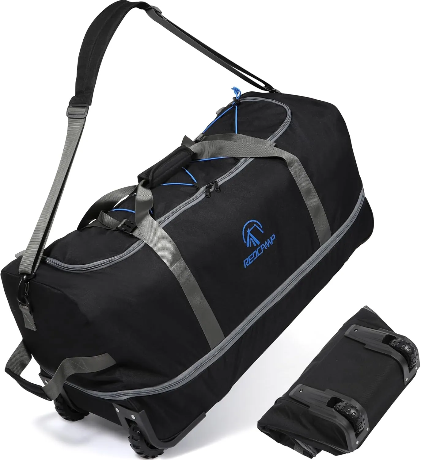 REDCAMP 85L/120L/140L Foldable Duffle Bag with Wheels, Large Travel Duffel Bag