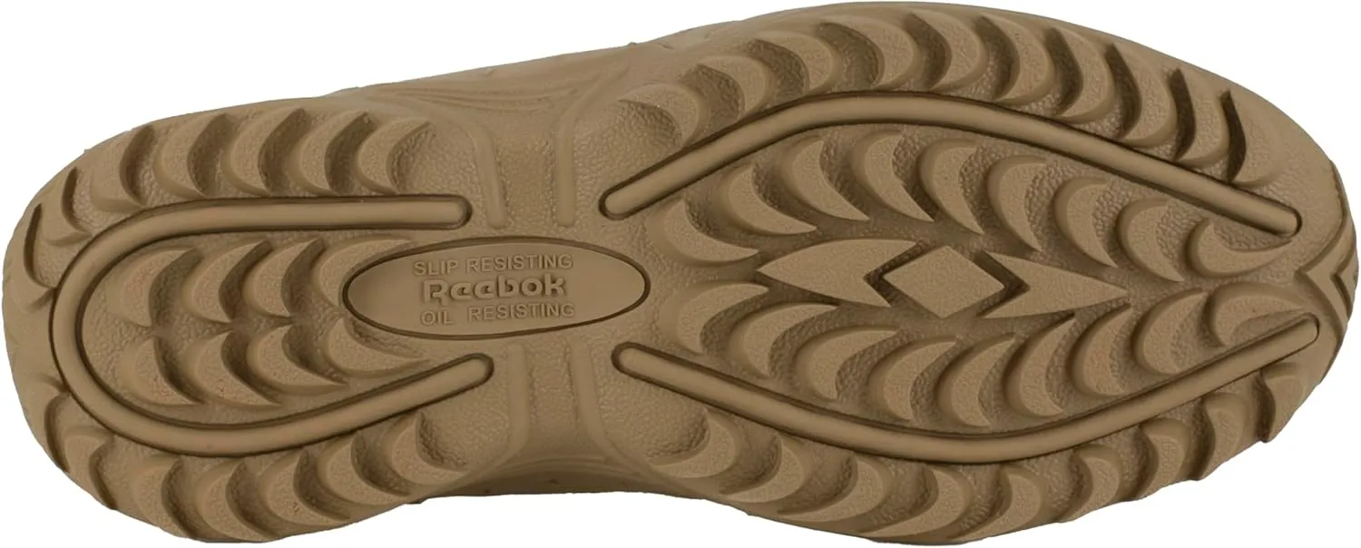 Reebok Work Men's Rb8895 Rapid Response Rb Soft Toe 8" Stealth Tactical Boot with Side Zipper Desert Tan Military