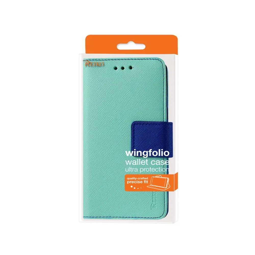 Reiko Wallet Case 3 In 1 For HTC One A9 Green With Interior Leather-Like Material And Polymer Cover