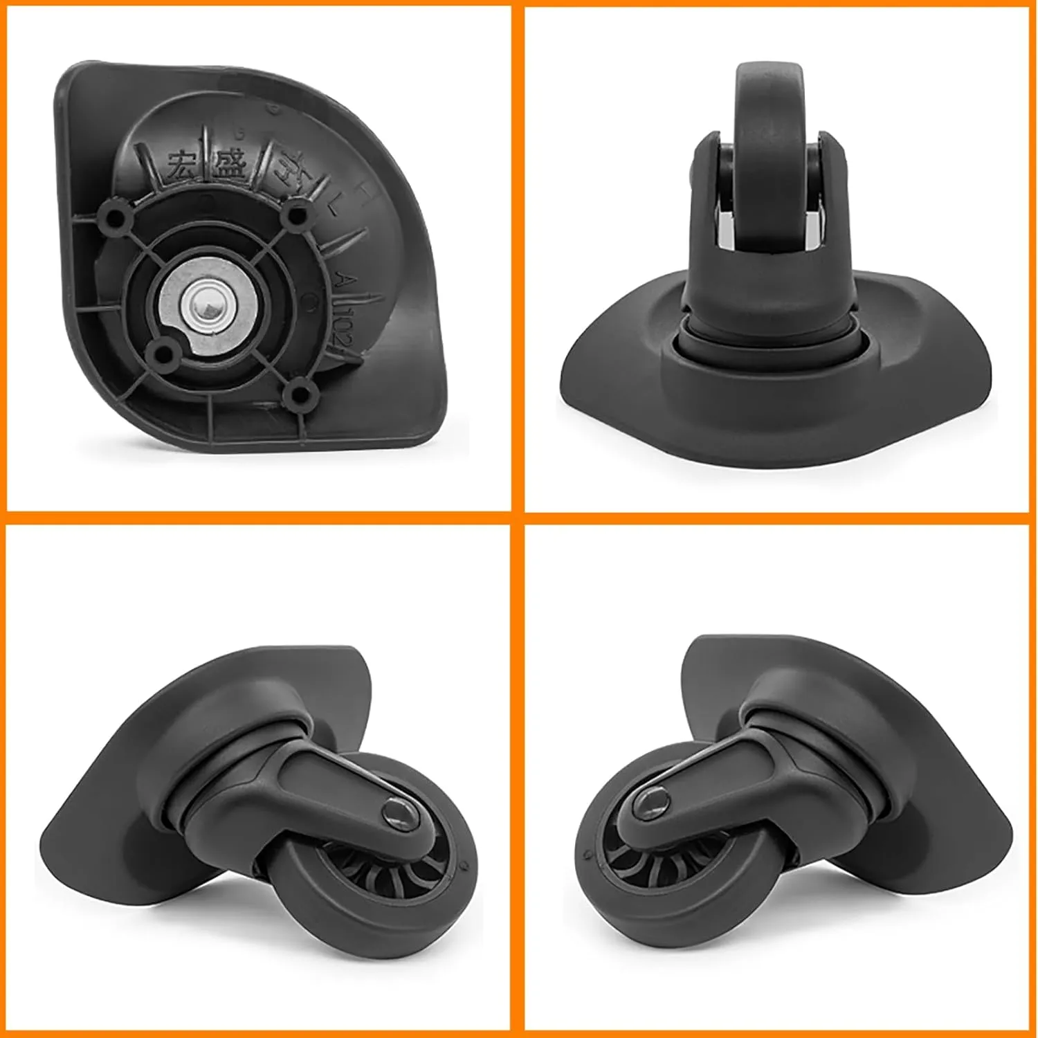 Replacement Luggage Wheels for Suitcases Repair, Set of 4, Luggage Spinner Wheel Replacement Repair Casters for Travel Customs Trolley Bag