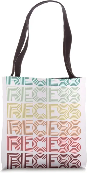 Retro I'M JUST HERE For RECESS Humor Groovy Party 80s Gag Tote Bag