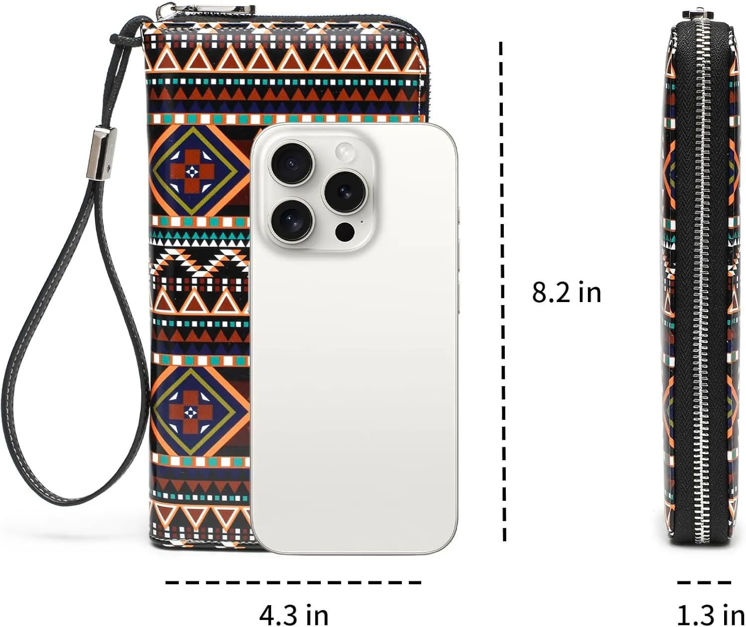 Rfid Blocking Wristlet Large Wallet for Women Credit Card Holder Bifold Designer Zipper Phone Long Wallet Purse Exotic