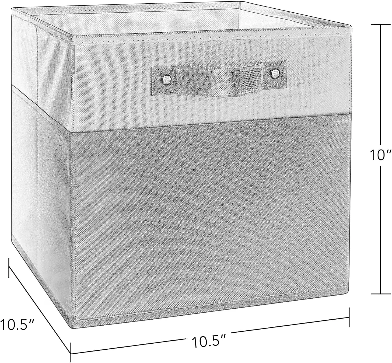 RiverRidge Kids storage bins - 10.5 Cube Storage Organizer with Handles – Black Two-Tone closet organizers and storage for Toys, Shoes & More - Fits RiverRidge Cabinets