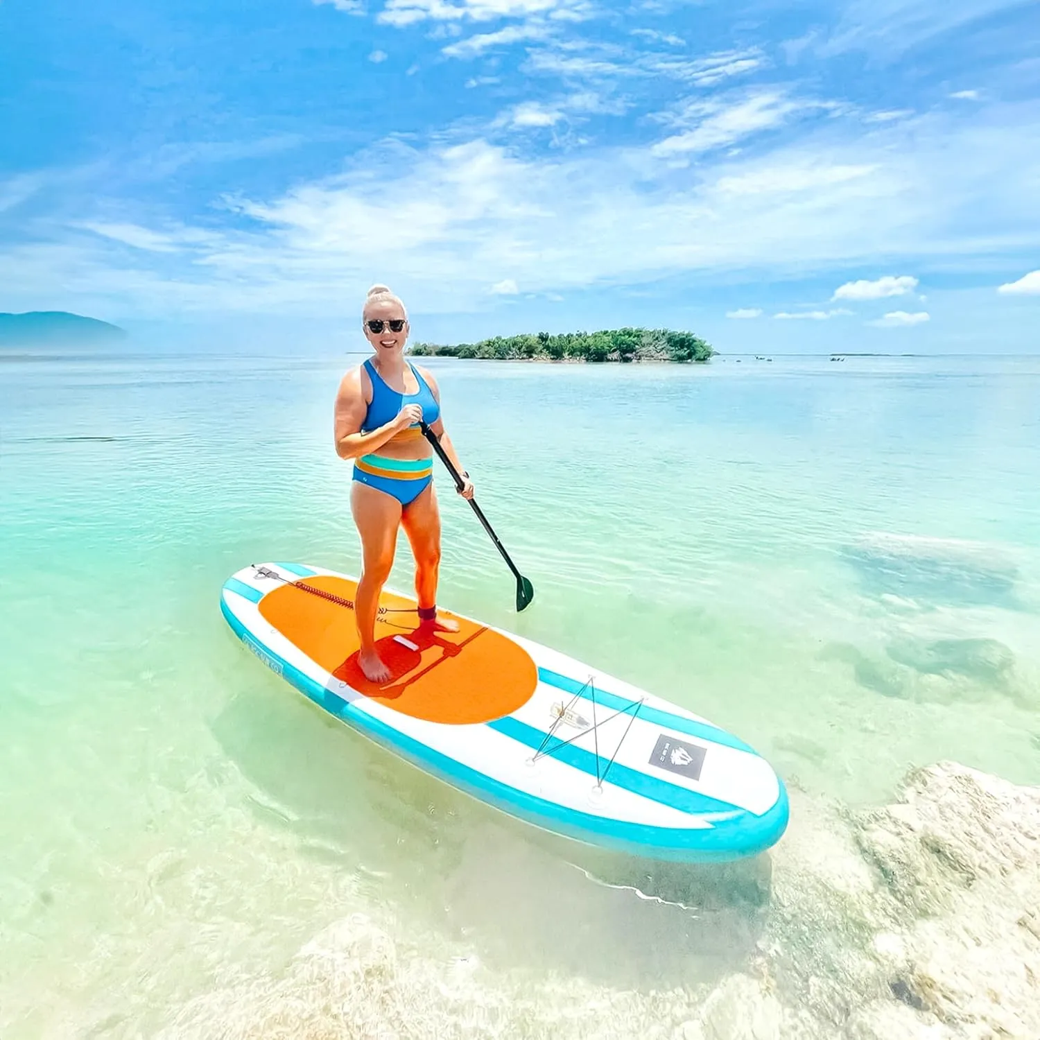 Roc Inflatable Stand Up Paddle Boards with Premium SUP Paddle Board Accessories, Wide Stable Design, Non-Slip Comfort Deck for Youth & Adults