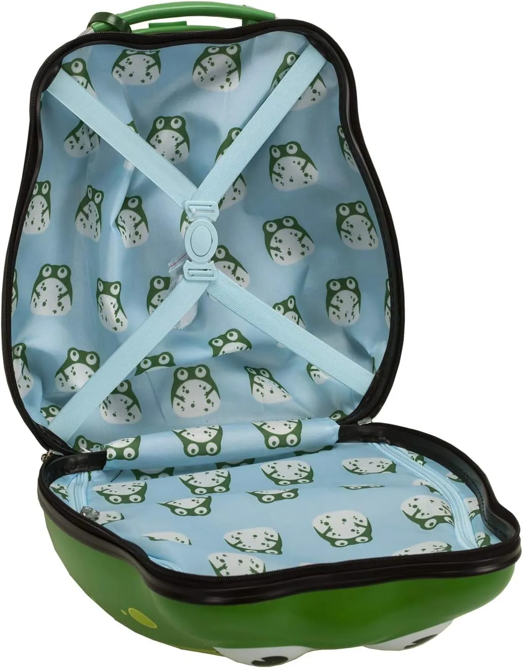 Rockland Jr. Kids' My First Hardside Spinner Luggage, Expandable, Frog, Carry-On 19-Inch