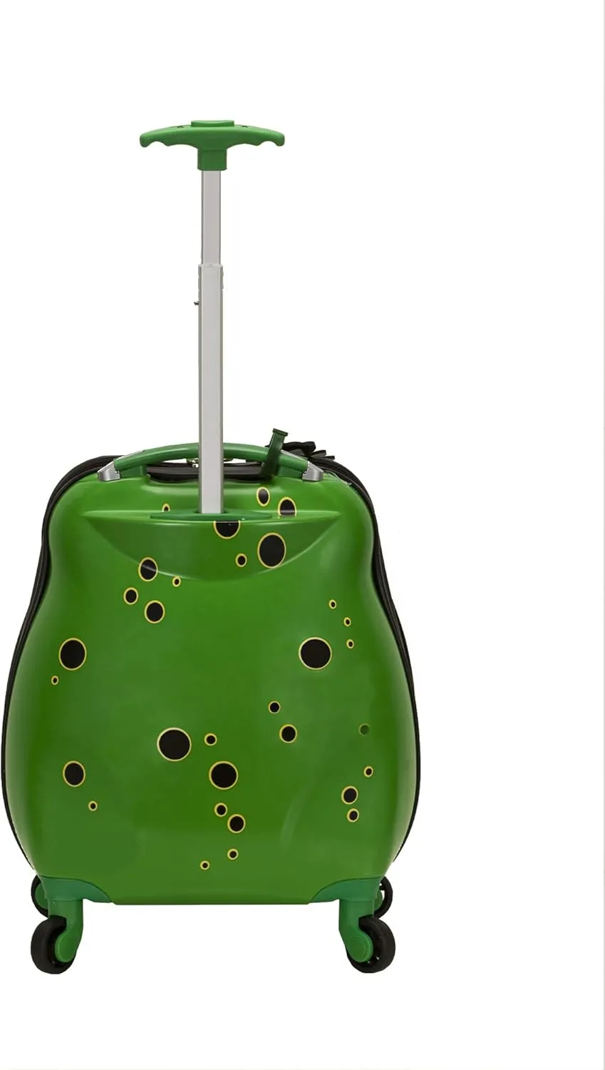 Rockland Jr. Kids' My First Hardside Spinner Luggage, Expandable, Frog, Carry-On 19-Inch