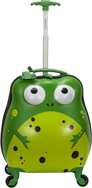 Rockland Jr. Kids' My First Hardside Spinner Luggage, Expandable, Frog, Carry-On 19-Inch