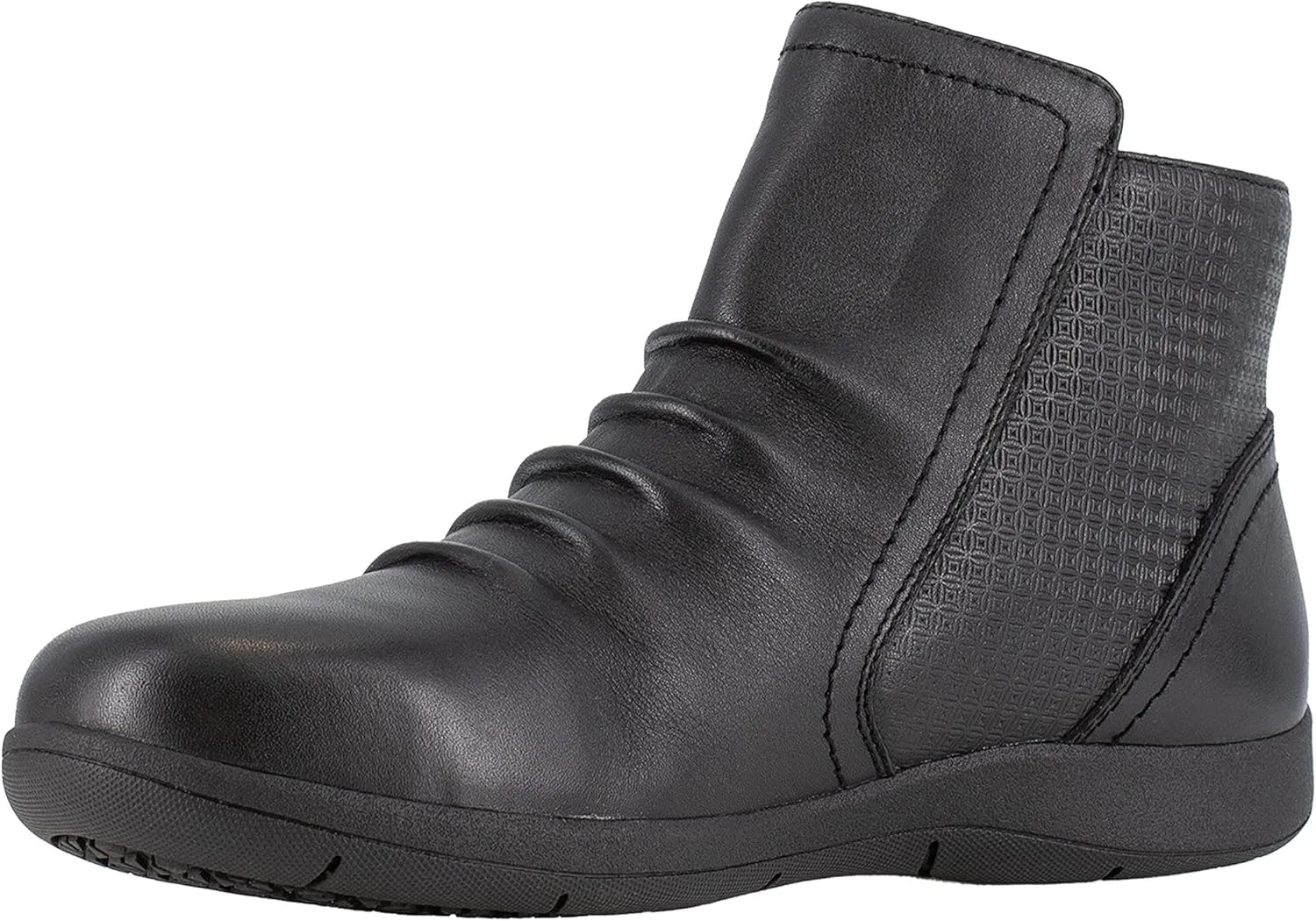 Rockport Women's Daisey Work Safety Toe Ruched Bootie