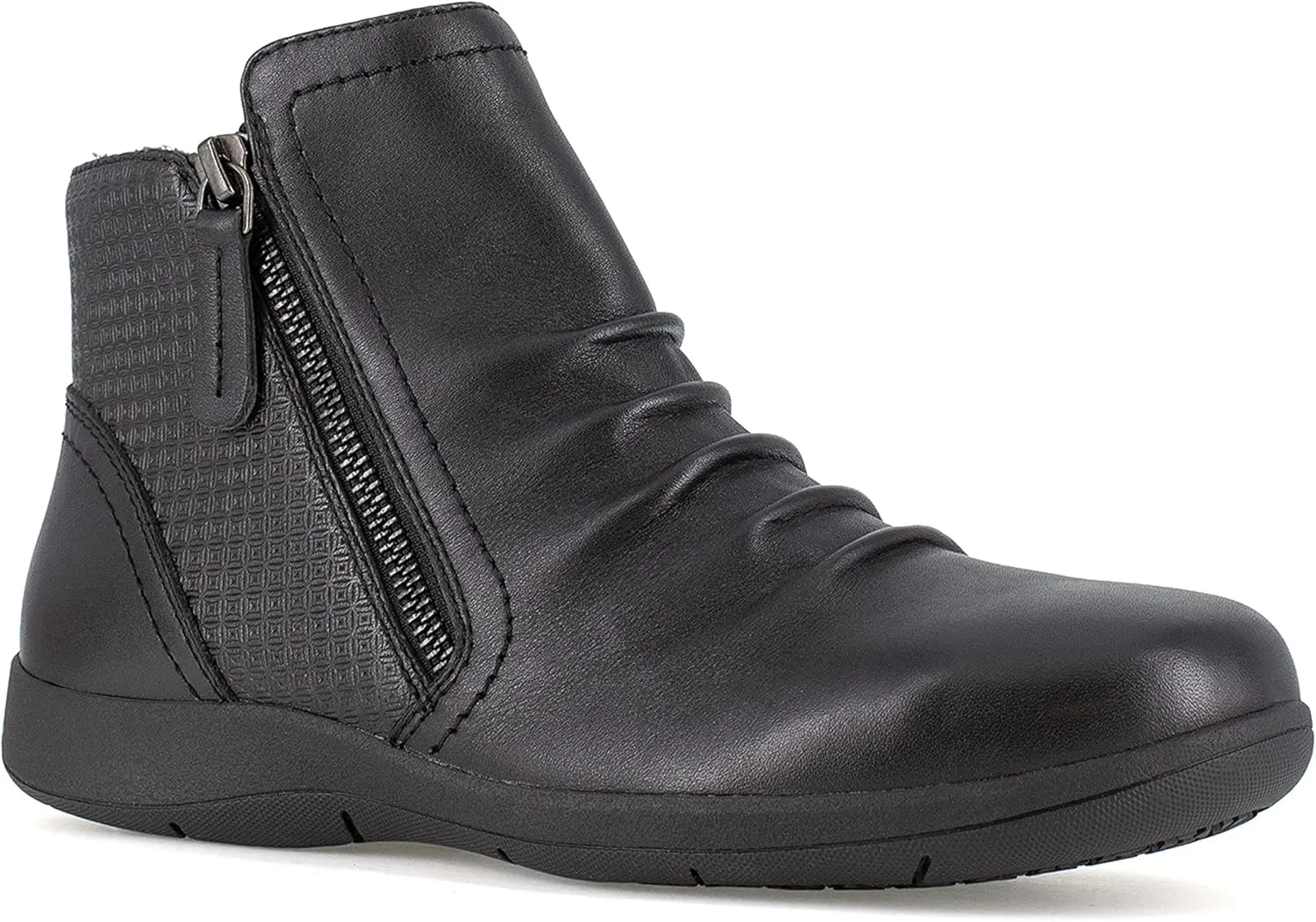 Rockport Women's Daisey Work Safety Toe Ruched Bootie