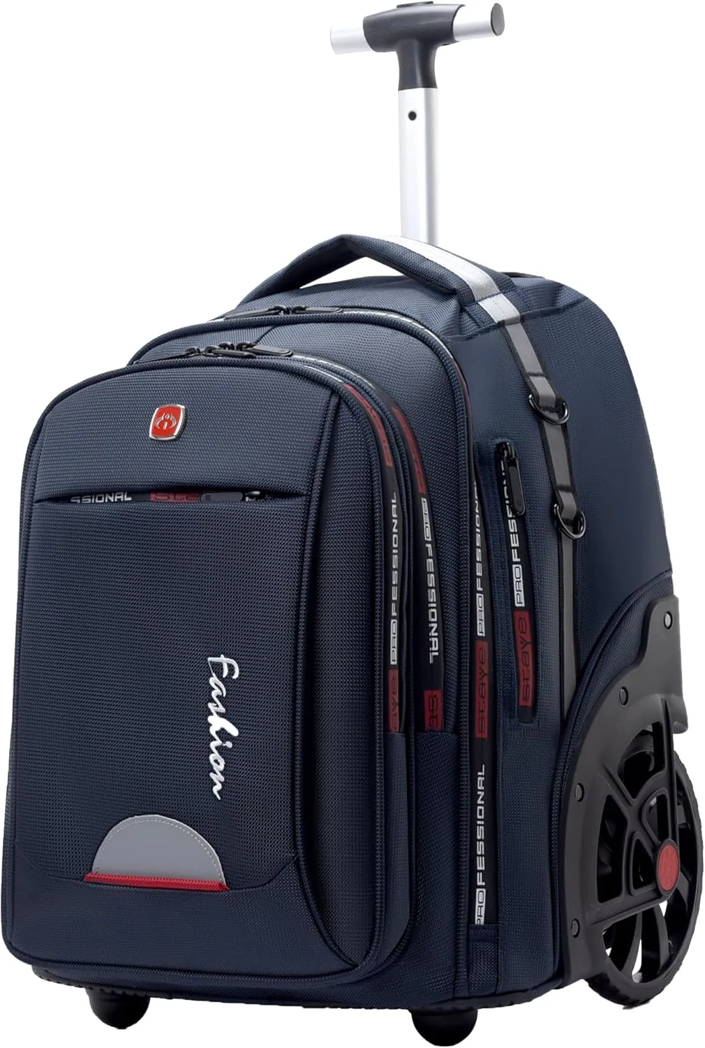 Rolling Backpack for Adults, 22 Inch Backpack with Wheels for Business, College Student and Travel Commuter, Waterproof Wheeled Backpack (blue)