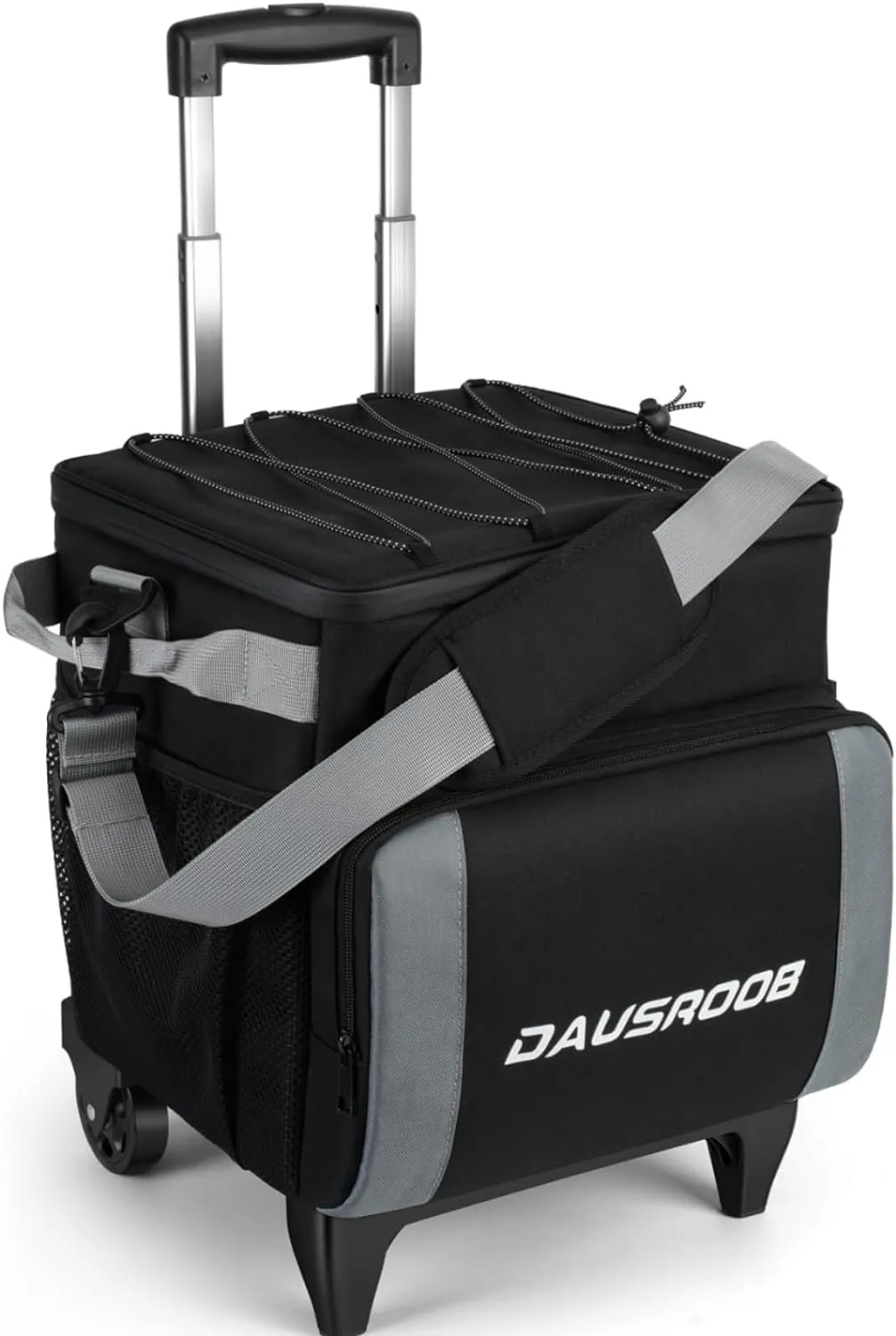 Rolling Cooler with Wheels, Heavy Duty Leakproof Soft-Sided Ice Chest, 12Hrs Ice Retention & Enhanced Stability Wheeled Coolbag, Insulated Travel Cooler for Camping,Grocery,Beach,Outdoor