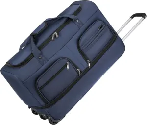 Rolling Duffel Bag with Wheels for Travel And Fitness, Blue