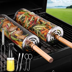 Rolling Grilling Baskets for Outdoor Christmas Xmas Birthday Gift Great Best New Grandpa Big Brother Law Adult God Father Best Uncle Practical Papa Paw Cool Regalos de Navidad para Hombre Dia Del