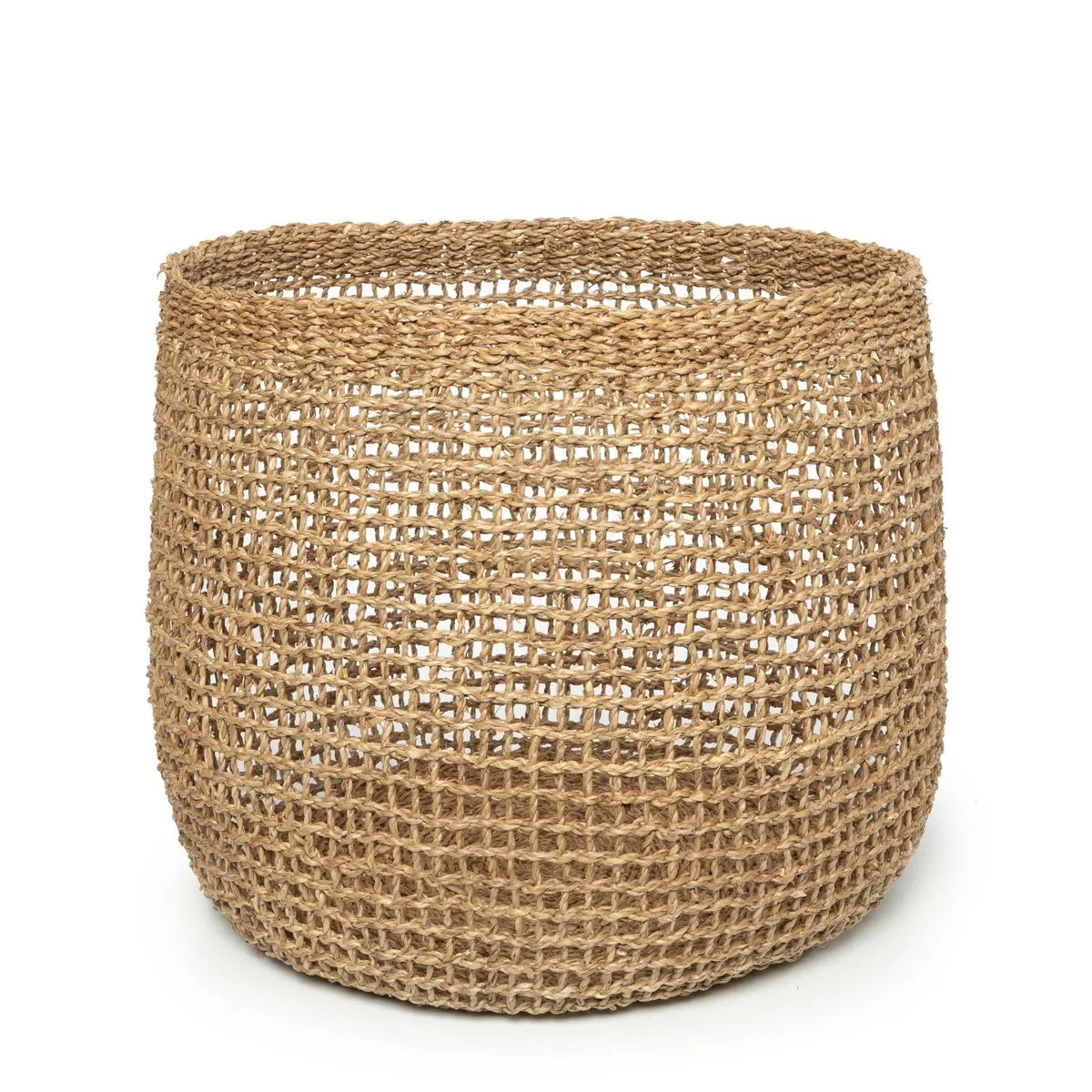 Rootz Lang Co Basket - Storage Basket - Seagrass Woven Basket - Durable & Stylish - 37cm x 35cm x 37cm